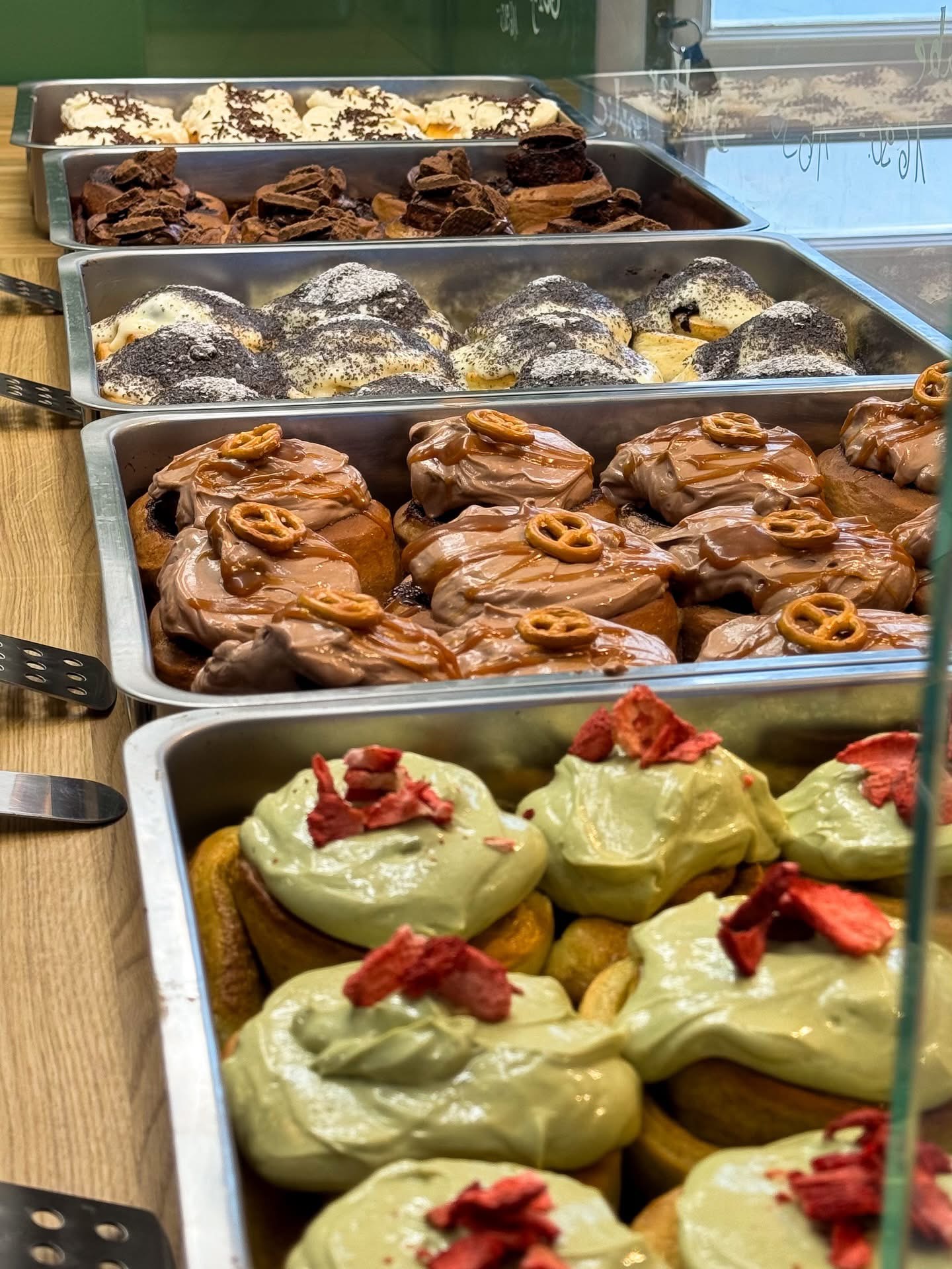 Fresh artisan cinnamon rolls